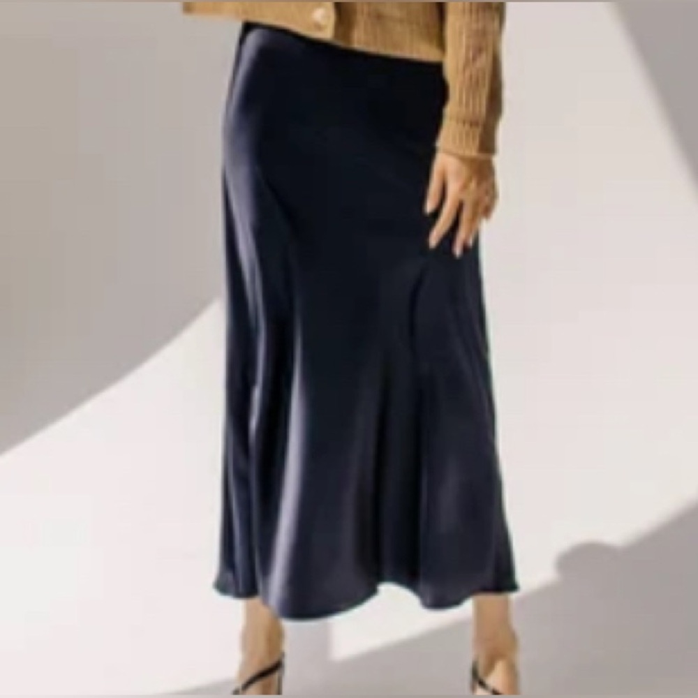 Vintage Ralph Lauren purple label tweed pure cashmere long skirt silk lining